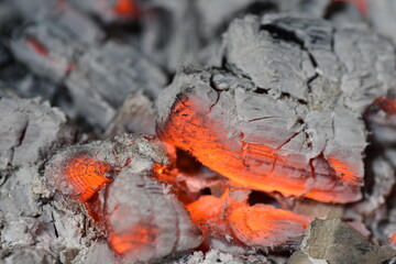 coals burning
