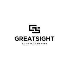Fototapeta na wymiar Minimalist logo initial GS GREATSIGHT logo design