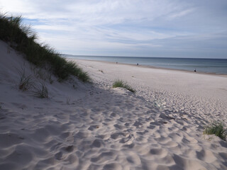 A beach in  Slowinski National Park (Łeba Poland, October 2021)