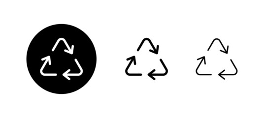 Recycle icons set. Recycling sign and symbol.