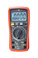 Fototapeta premium Digital multimeter isolated on the white background