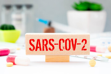 SARS-CoV-2 Coronavirus Variant Omicron. OMICRON name reveal. Red and black background