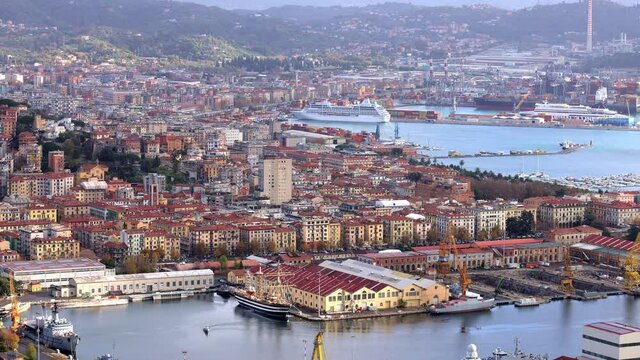 City of La Spezia in Italy - panoramic view - travel photography