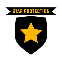 Shield and star. Perfect for logos and brands