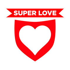 Shield and love. Perfect for logos and brands