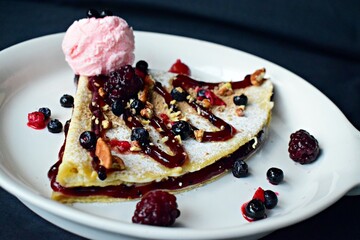 Crepa con helado