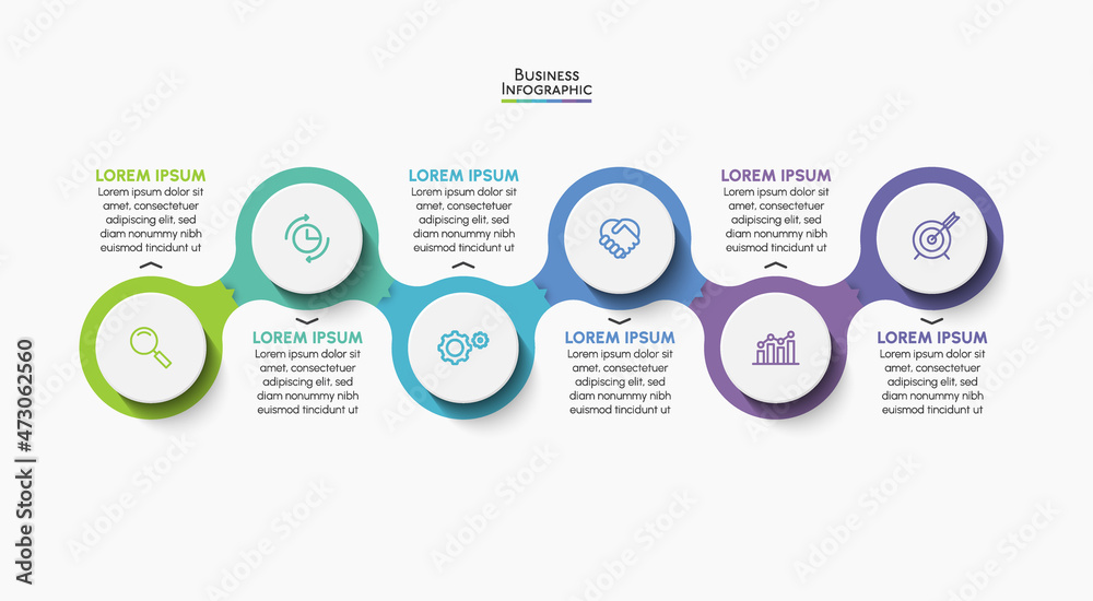Wall mural business data visualization. timeline infographic icons designed for abstract background template mi