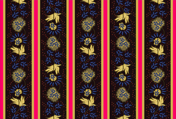 Indonesian batik motif with a very distinctive plant pattern. Exclusive vector for design