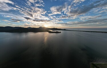 山陰海岸国立公園　京丹後市久美浜湾の夕景