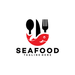 Fototapeta na wymiar seafood logo design
