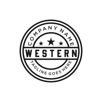 Vintage Retro Western Emblem Texas Logo design