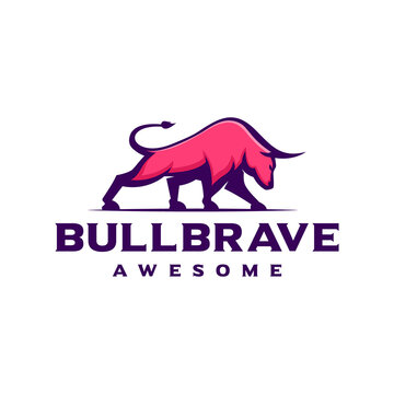 Bull Taurus Bison Buffalo Logo design vector template.