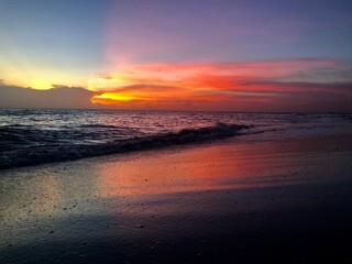 sunset at the beach