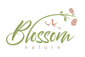 Feminine Modern Bloom Typography logo design inspiration
