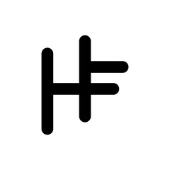 Obraz premium HF letter logo design vector