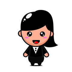cute Businesswoman Characters illustration cartoon design