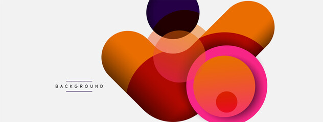 Circle and round shapes abstract background. Vector illustration for wallpaper banner background or landing page