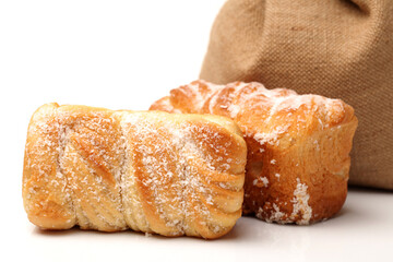 bread on white background