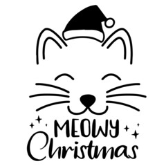 meowy christmas logo inspirational quotes typography lettering design