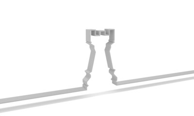 Piece of chess. The rook thin line style icon