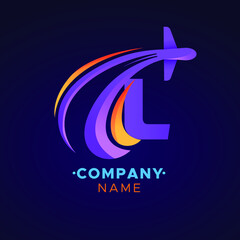 This is an L Letter Logo for a travel agency business