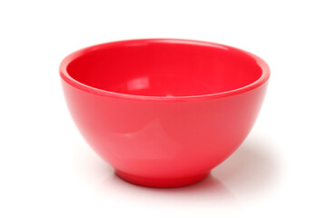 red bowl isolated on white