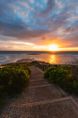 Sunrise view from Long Reef Headland, Sydney, Australia.