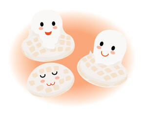 かわいい丸いお餅のイラスト