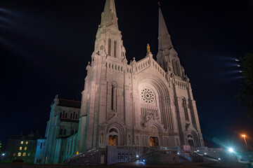 church at night