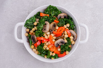 Fried vegetables with chickpeas