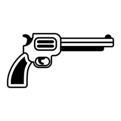 Revolver, gun icons vector.