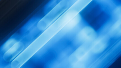 bokeh of line and lights on blu background.