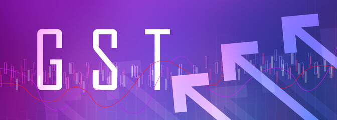 2d rendering Stock market online business concept. business Graph 