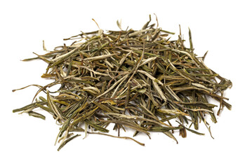 green tea on white background