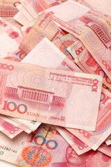 China renminbi on white background