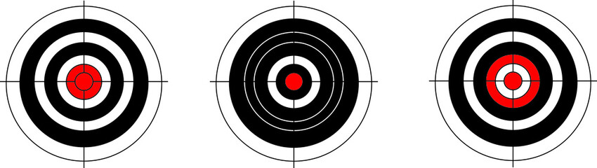 Set target flat icons, victory sign &ndash; stock vector
