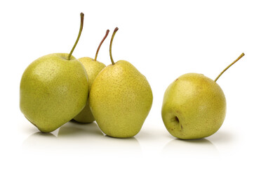 pears on a white background