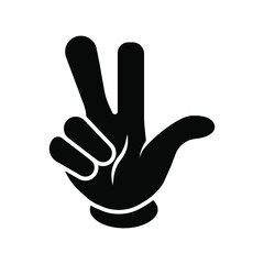 Obraz premium Cartoon hands gesture. Traditional cartoon white glove. Vector clip art illustration.Isolated on a blank background which can be edited and changed colors.
