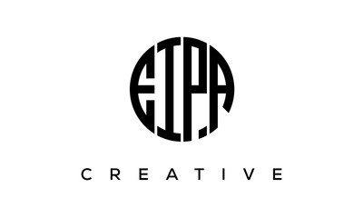 Letters EIPA creative circle logo design vector, 4 letters logo
