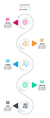 Business concept infographic template with workflow.