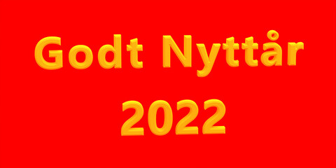 3D rendering of Happy new year 2022 in various national languages