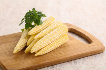 Vegan food - raw baby corn