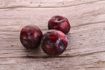 Ripe and sweet purple plum