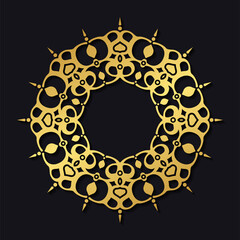 Luxury round border frame design