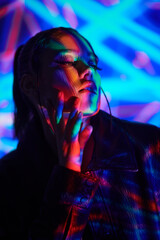 futuristic attractive girl