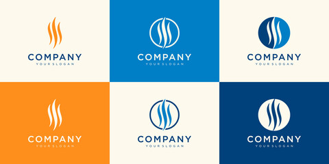 abstract company logo swoosh element