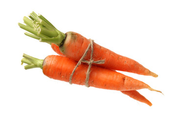 Fresh carrot on a white background
