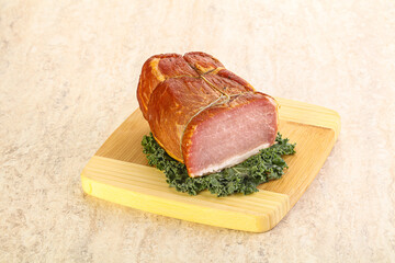 Delicous pork cured meat isolated