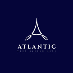 Letter A logo Design Concept. Atlantic Logo. Vector Illustration © fedro