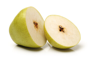 pears on a white background